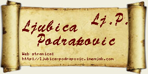 Ljubica Podrapović vizit kartica